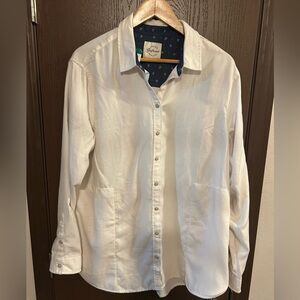 NWT Jachs Girlfriend Casual White Button-Up Long Sleeve Women’s Shirt XL